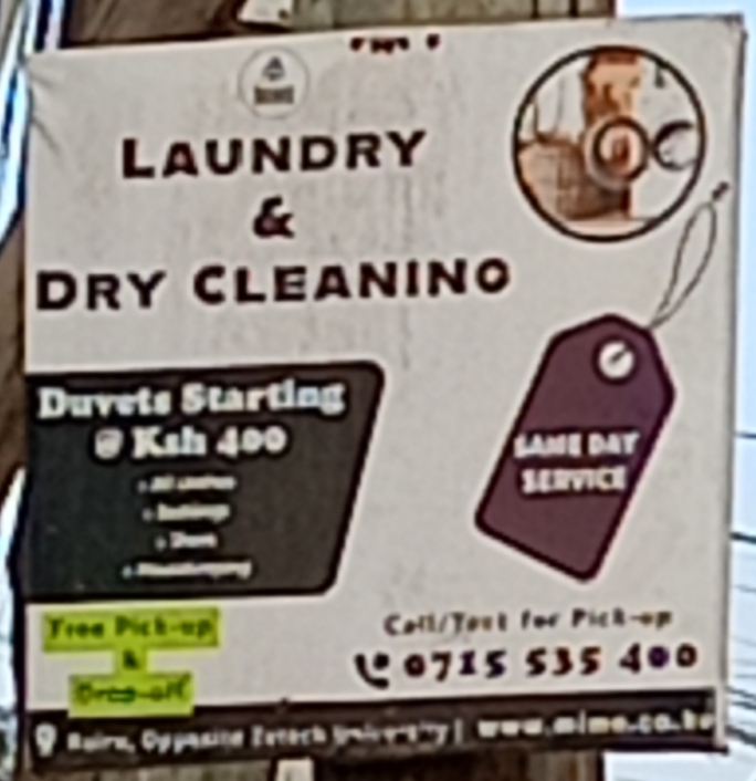 Laundry and dry cleaning 